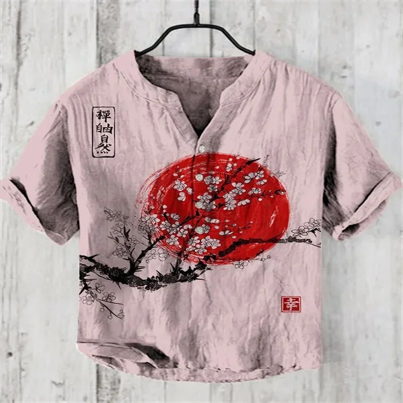 Men's 3D printed men's casual button up long sleeved shirt men's four season top men's 5XL size