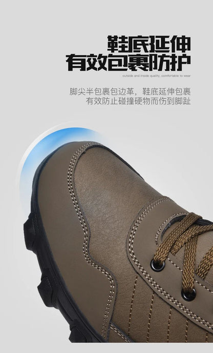 Calçados Masculinos 2025 Novas botas de inverno masculinas Pantufas Quentes Impermeáveis Antiderrapantes Tênis de pelúcia Botas de couro Masculinas Tamanho Plus 48