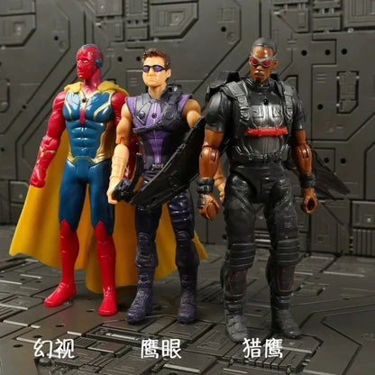 17 Cm Brinquedos Infantis Marvel Anime Figuras Homem-Aranha Hulk Action Figure Homem De Ferro Desenho Animado Brinquedo Infantil Presente De Natal Boneca Brilhante Hobbies