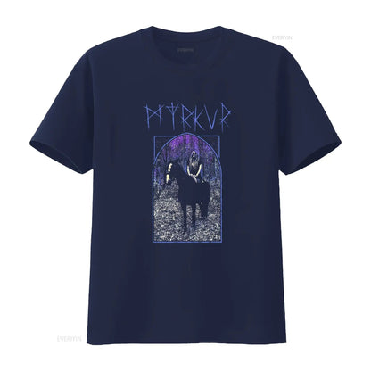 myrkur juniper T Shirt vintage Washed homme Stylish Unisex graphic designer clothes streetwear fashion Slightly Breathable
