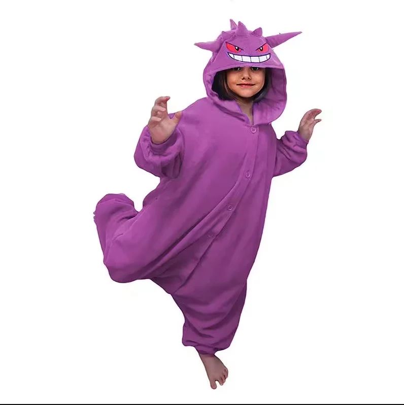 TAKARA TOMY Pokémon Jigglypuff Pikachu Gengar Snorlax Macacão Kigurumi Infantil Cosplay Bulbasaur Halloween Pijama Anime