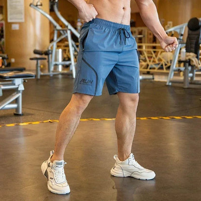 Men Beach Shorts Male Gym Fitness Sport Short Pants Joggers Basketball Sportswear Bodybuilding Loose Plus Size Zip Pocket