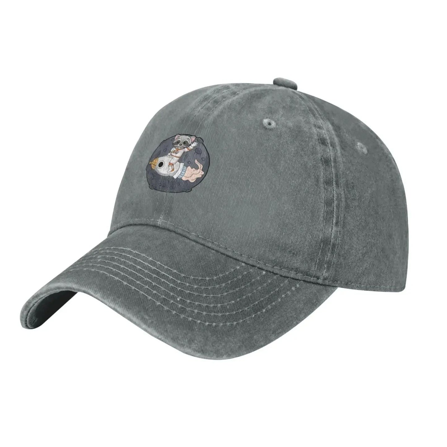 Cute Raccoon in Space Baseball Cap for Men Women Vintage Trucker Hat Hats Dad Caps