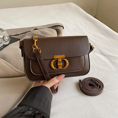 Elegant Leather Women's Satchel - Small Square Shoulder Bag, Fashion Crossbody & Underarm Handbag