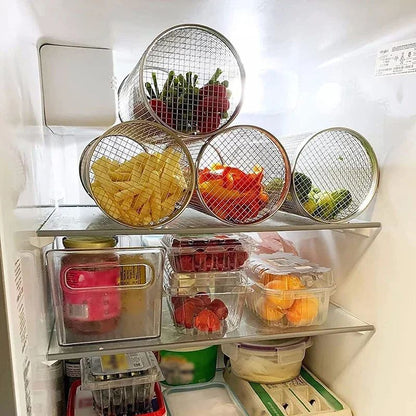 High - Quality Circular Stainless Steel Rolling BBQ Basket - Sturdy Wire Mesh Cylinder - Ideal for Outdoor Camping Barbecuing