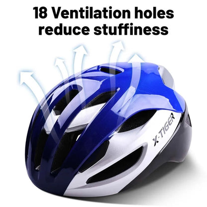X-TIGER Bicycle Helmet Man Women Breathable Ultra-light One-piece Molding Helmets Shockproof Adjustable MTB Road Cycling Helmets