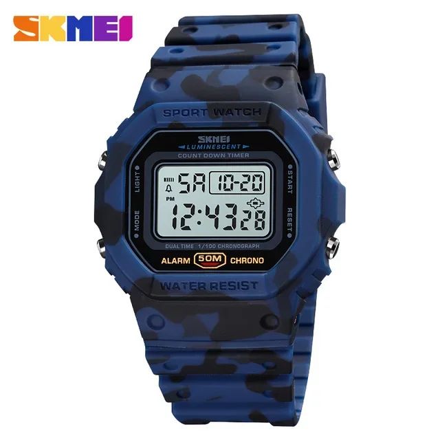 SKMEI 1628 Luxury Digital Men Watches Sports Waterproof Electronic Mens Wristwatches Military Back Light Clock 1988 Reloj Hombre