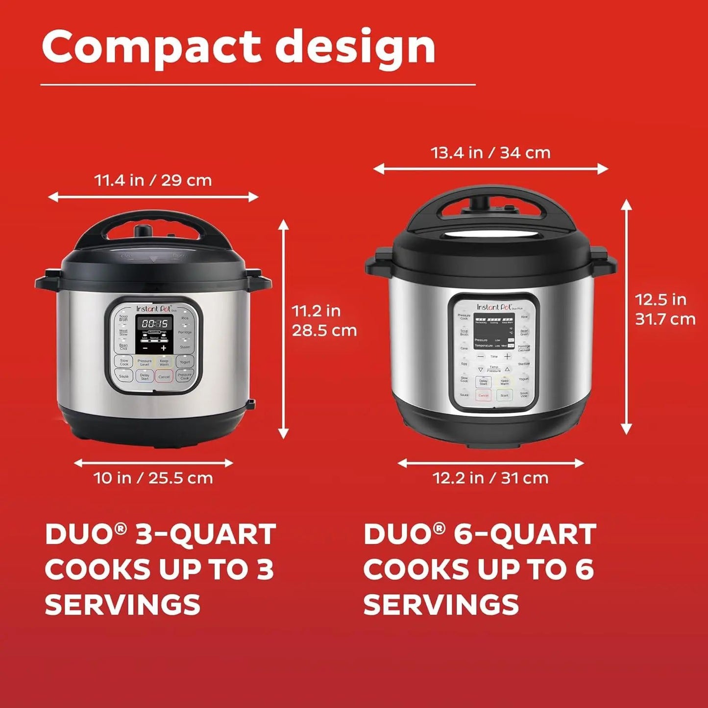 Panela de Pressão Elétrica Mini 7 em 1 Duo, Panela de Arroz Lenta, Vaporizador, Refogador, Iogurteira, Aquecedor e Esterilizador
