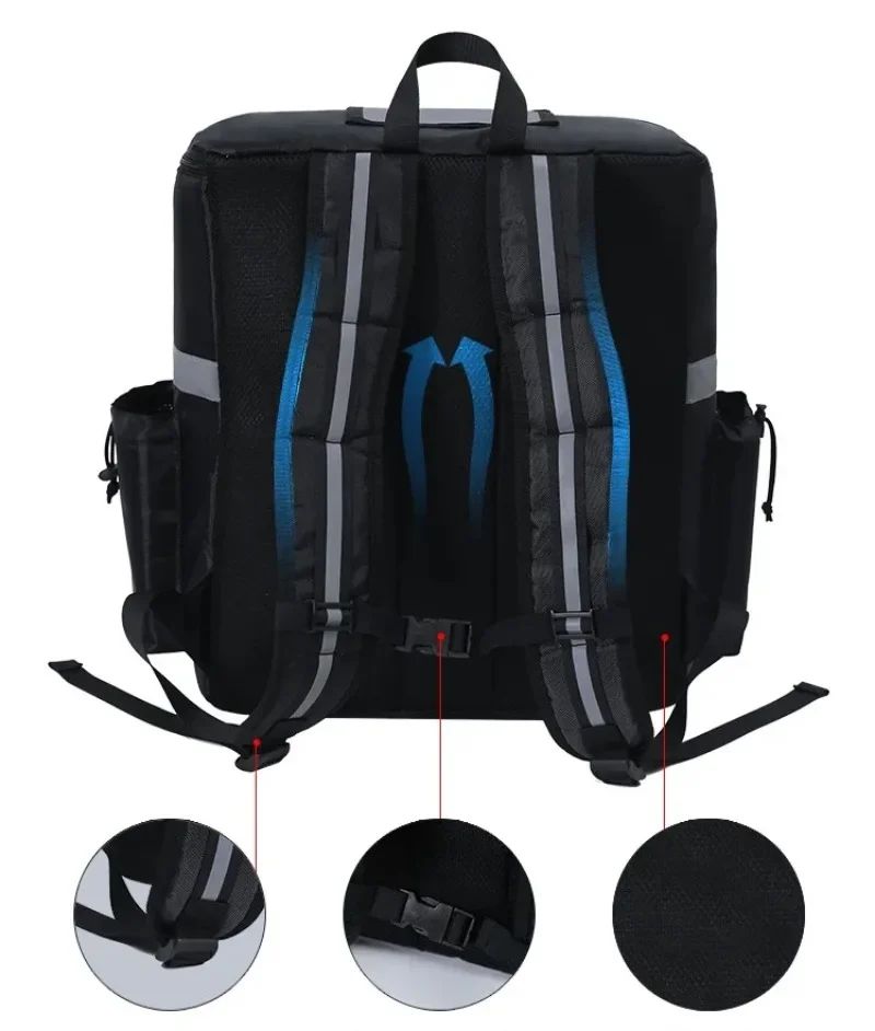 Large Capacity Thermal Bag Waterproof Insulated Picnic Lunch Container Outdoor Travel Camping Delivery Backpack Food Storage Bag