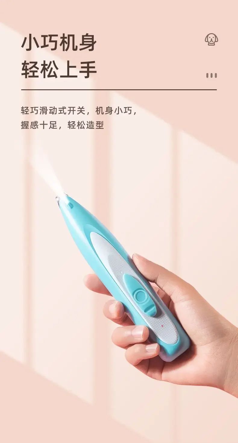 Pet Electric Hair Clipper-Silent Cat/Dog Shaver with Push Scissors, Paw Grooming Tool for Nail & Fur Trimming (Pet Grooming Kit)