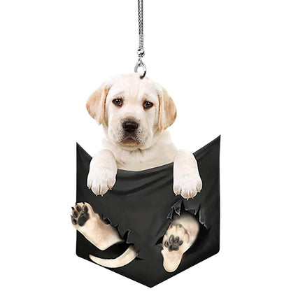 Car Pendant Practical Interior Cute Mini Puppy Pendant Anime Puppy Practical Car Ornament Toy Gift Hanging Decoration Accessory