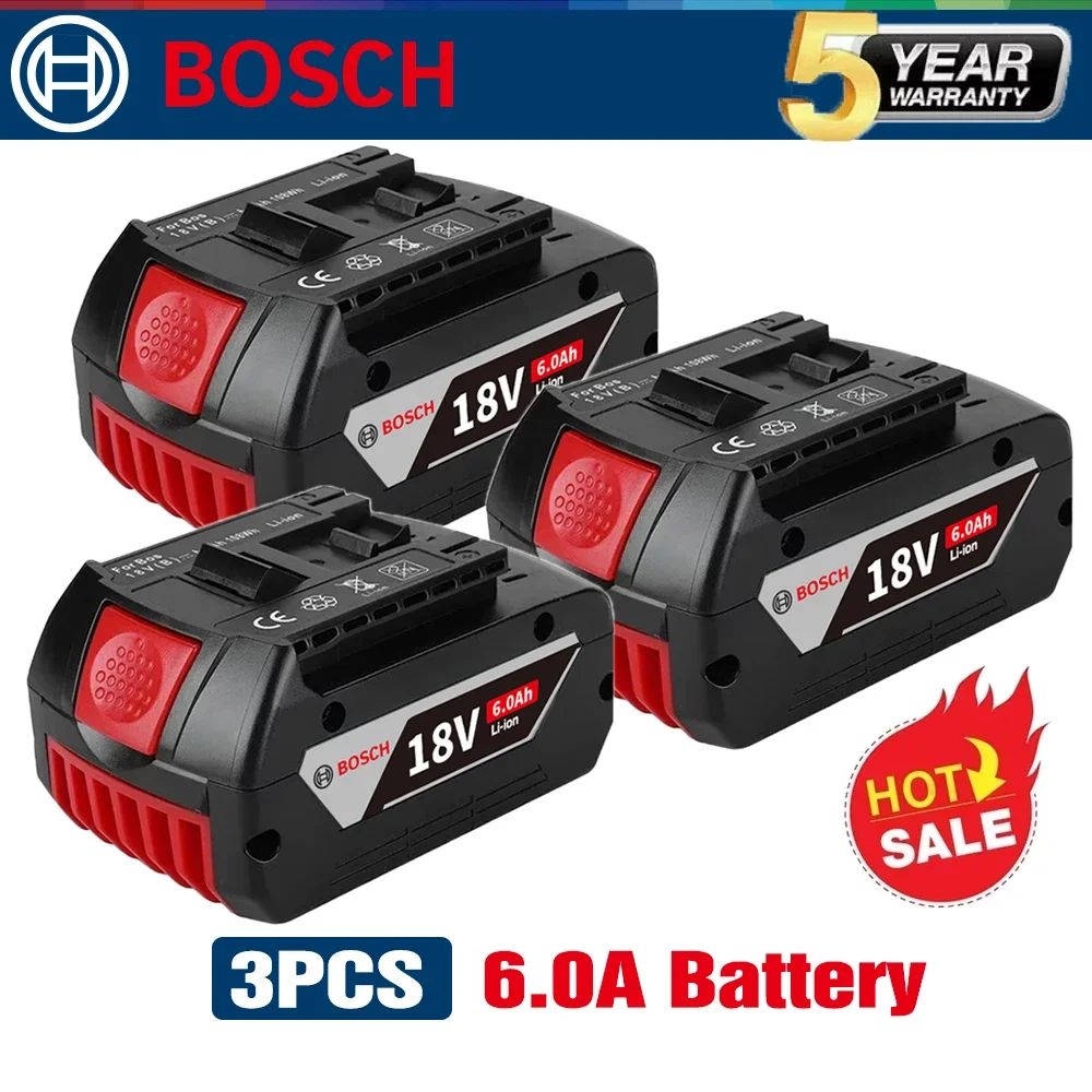 ?Bateria de Lítio Bosch Professional 18V original para Ferramenta Elétrica Recarregável Bosch BAT609 BAT609G BAT618 BAT618G?