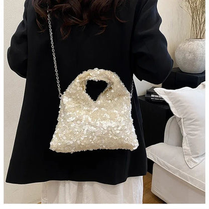 Exquisite Shining Sequins Square Women's Shoulder Bag Popularity Stylish Design Handbags High Quality Solid Sweet Crossbody Bags