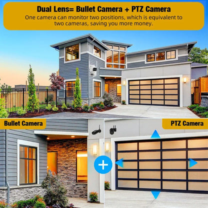 KERUI Dual Lens HD 10MP 5K PTZ Wifi IP Camera Wireless Outdoor CCTV Audio Video Surveillance Camera Night Vision Free AI Detect