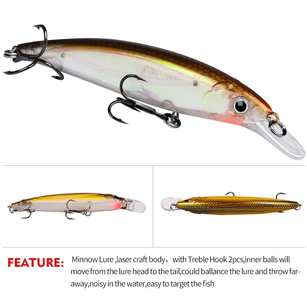1pcs Bait Minnow 7g 14g 40g Luminous Bionic Fake Baits Plastic Hard Bait Fishing Bait Long Throw Floating Water Lure Swimbait