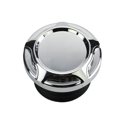 Tampa de combustível/óleo cromada preta para motocicleta Harley Sportster 883 1200 XL XR Iron Dyna Touring Softail FLHR