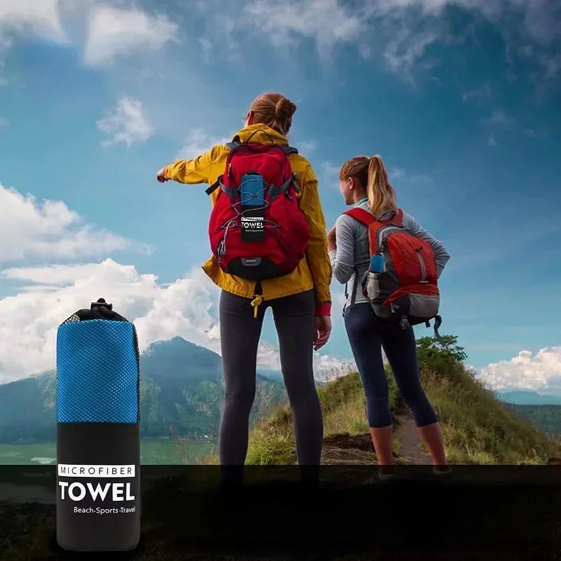 Quick-Drying Sports Towel 40x80CM Blue Grey Green Gym Fitness Camping Running Beach Washcloth Towels With Storage Bag