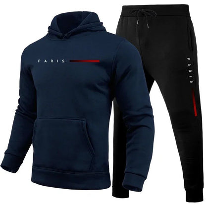 Hot Sale Men's Tracksuit Men Daily Comfortable Single Hooded Sportswear and Sweatpants Man Fashion Sports Suits Jogging Simple