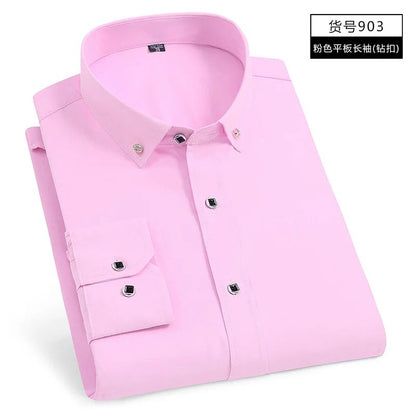 New Men's White Shirt Korean High End Version Free Shipping Popular Clothes Short Sleeve Long Sleeve Casual Suit Bottom Shirts