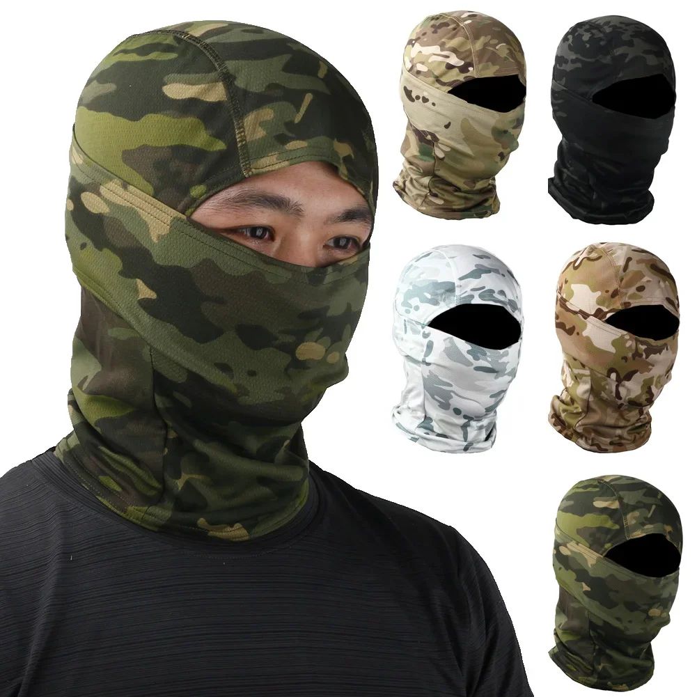 Camouflage Balaclava Full Face Mask Wargame CP Hat Hunting Bicycle Cycling Bandana Neck Gaiter