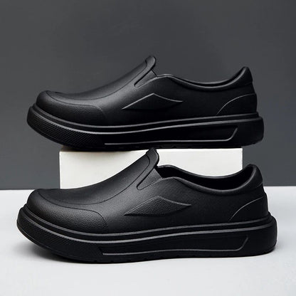 Men's Chef Shoes Anti Slip Oil Resistant Dirt Resistant Work Shoes Quick Drying Thick Soled Rain Shoes Large Size Breath Clogs