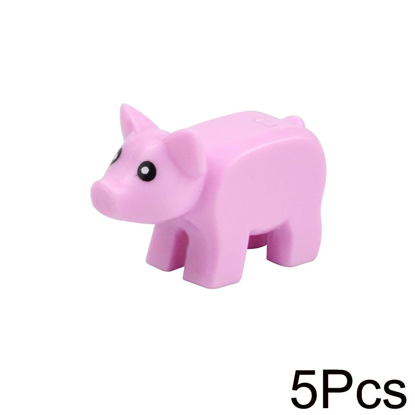 City Animal Building Blocks Duck Swan Pig Cat Figures Bird Dog Zoo Farm Accessories Small Particles Bricks Set Kid Toys Gifts