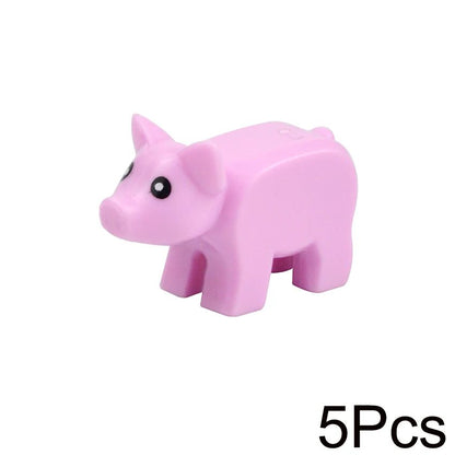 City Animal Building Blocks Duck Swan Pig Cat Figures Bird Dog Zoo Farm Accessories Small Particles Bricks Set Kid Toys Gifts