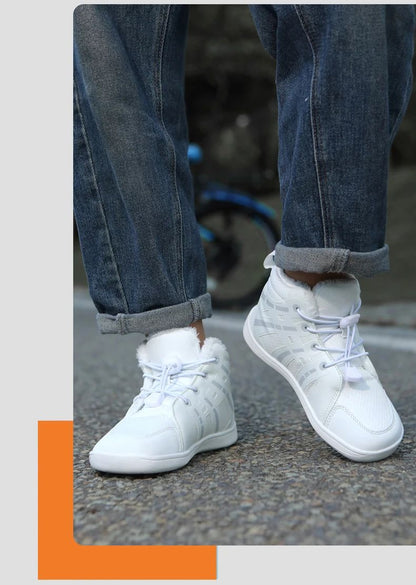 Fashion Kids Snow Boots Wide ToeBox Shoes Kid's Waterprof Barefoot Sneakers Boys Girls Warm Cotton Lightweight Non-slip Sneakers