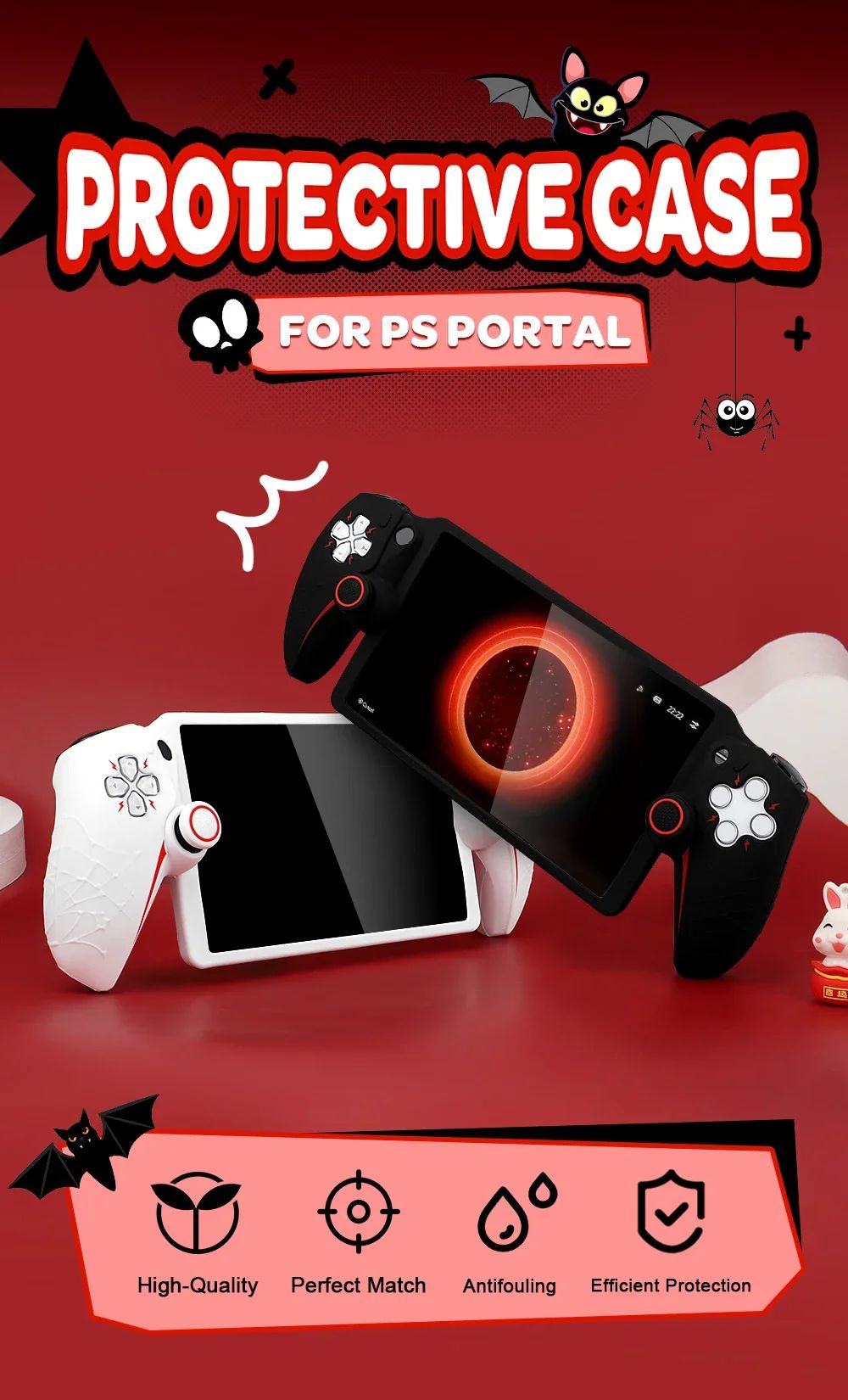 Replacement For PS 5 Portable PS5 Front Back Plates Case Limited Silicone Faceplate for PS Portal Shell Cover Accessories