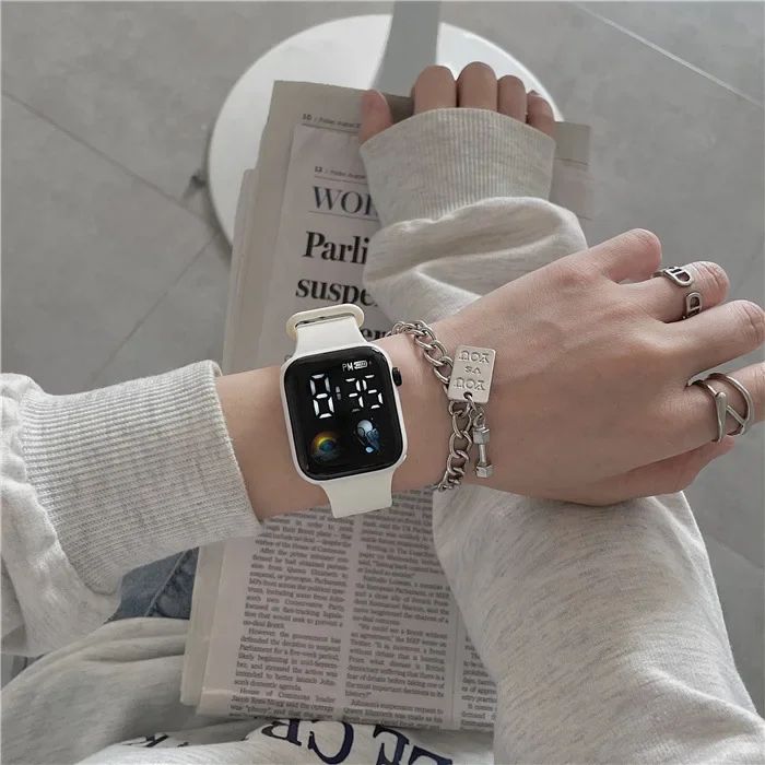 New LED Sports Watches Digital Watch for Men Women Wristwatches Casual Silicone Montre Femme Relojs Para Mujer (No Bracelet)