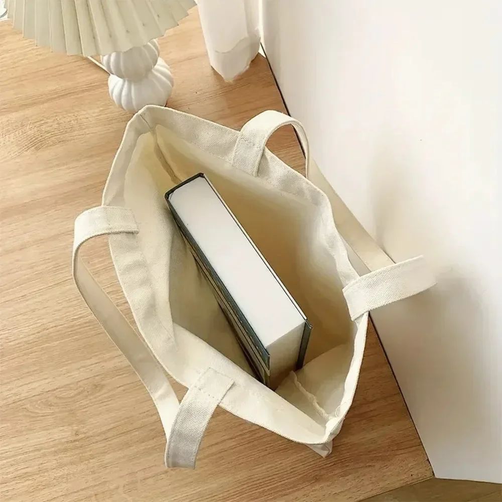 New Hot Top Fashion Bag KATSEYE Korean Shopping Bag Print Original Design White Unisex Fashion Travel Canvas Bags