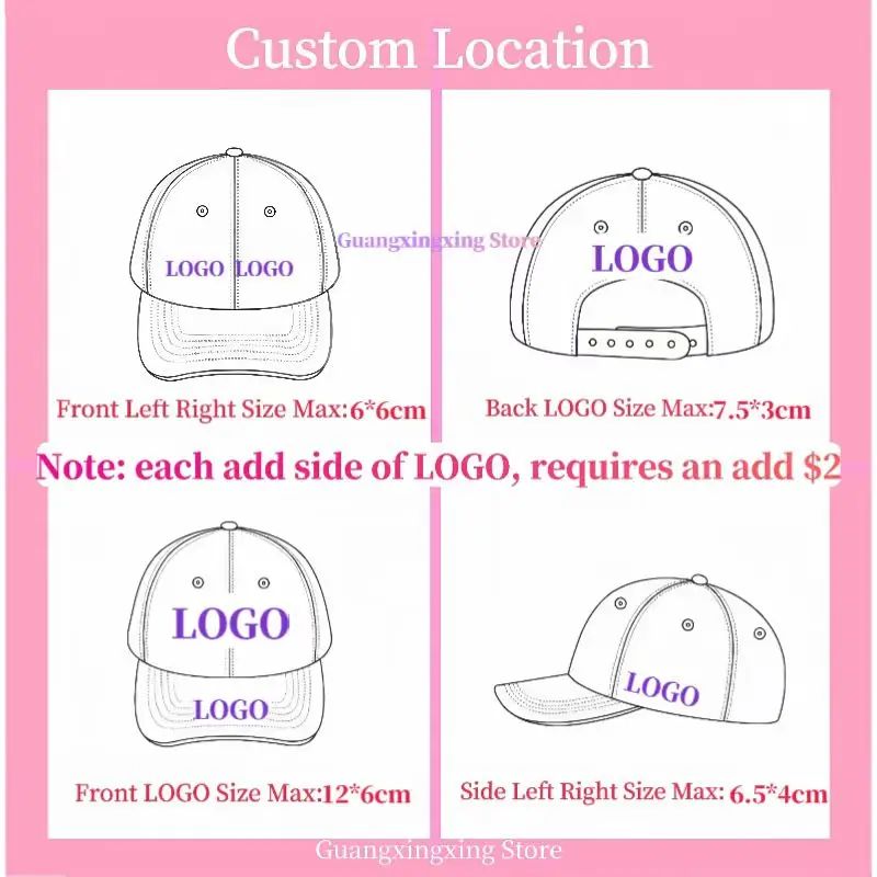 Boné de beisebol com logotipo personalizado com o mesmo design para homens e mulheres impressão de imagem DIY bordado 3D personalizado atacado