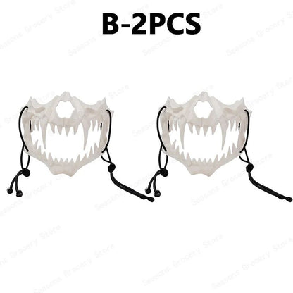 Halloween Half Face Mask Popular Dragon God Fierce Tiger Night Dog Man Wolf Costume Skull Performance Mask Mask Deadpool Terror