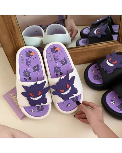 Pokemon Gengar Anime Periférico Chinelos Para Homens E Mulheres Modernos E Legais Infravermelho Antiderrapante Eva Chinelo de Casal de Presente
