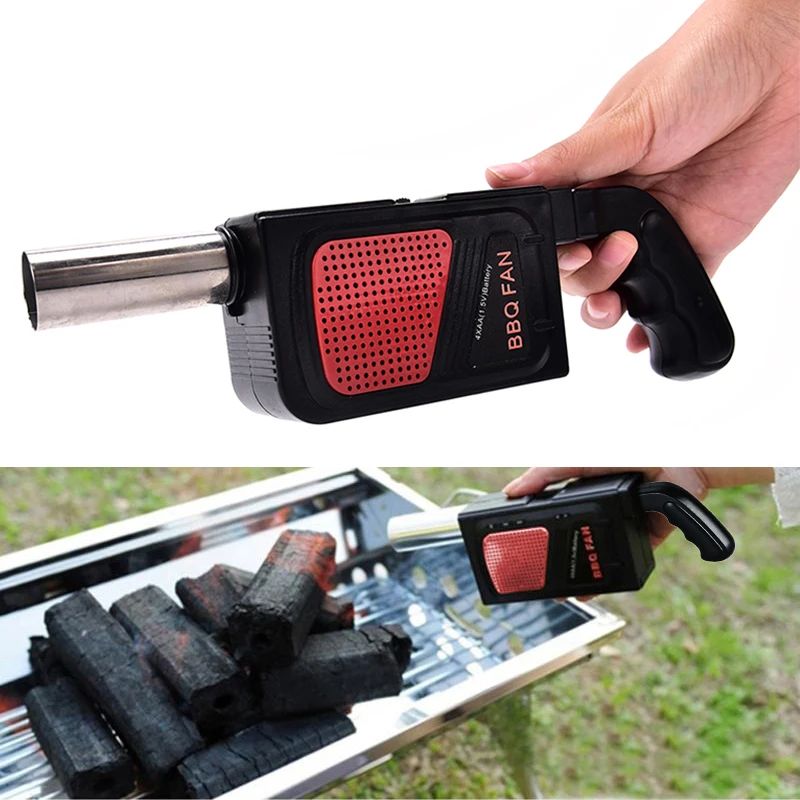 Handheld outdoor barbecue electric blower(no battery),portable carbon point assistant,camping and family gathering cooking tool