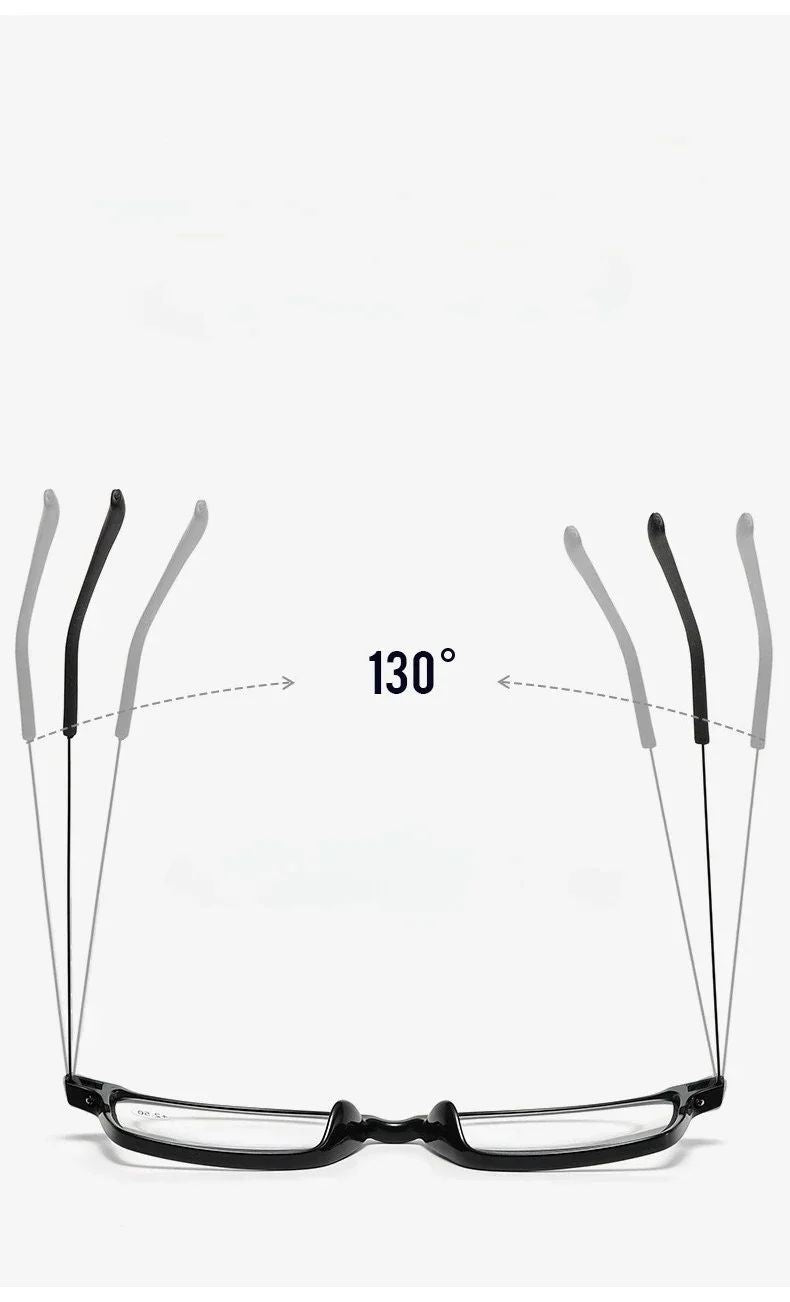 Óculos Multifocal Fotocromático para Presbiopia Armação Quadrada Óculos de Leitura para Negócios Luz Azul Lentes Acabadas para Vista Longa