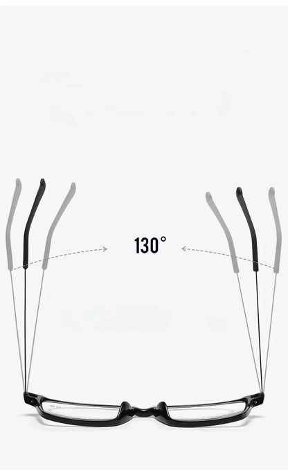 Óculos Multifocal Fotocromático para Presbiopia Armação Quadrada Óculos de Leitura para Negócios Luz Azul Lentes Acabadas para Vista Longa