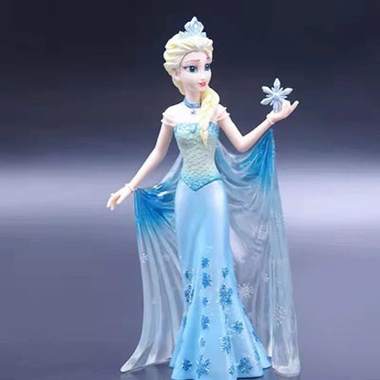 20cm Disney Frozen Rapunzel Jasmine Snow White Figure Toy Resin Ornaments Doll Gift Room Decoration Anime Action Model Kids Gift