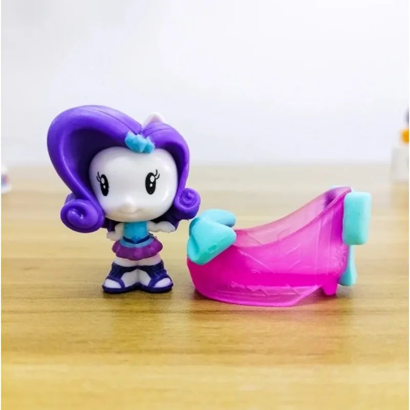 Hasbro Q-Version My Little Pony Twilight Sparkle Pinkie Pie Rainbow Dash Fluttershy Boneco de Ação Presentes Brinquedo Modelo Colecionável