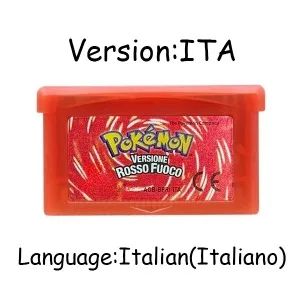 Jogo GBA Série Pokémon Cartucho de Videogame 32 Bits Cartão de Console Pokémon Emerald FireRed LeafGreen Ruby Sapphire Multi-idioma