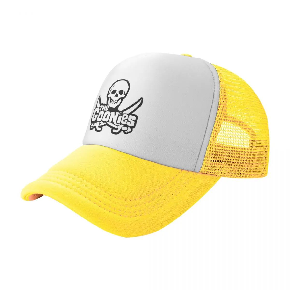 The Goonies Mesh Baseball Caps Fashion Sun Caps Skull and Cross Bones Hat Breathable Snapback Sun Hats Wholesale New Trucker Cap