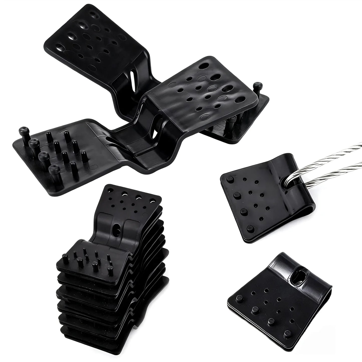 10-50pcs Sun Shade Net Clips Butterfly Type Greenhouse Film Clip Garden Agriculture Tools Anti-hail Net Hook Instant Grommet