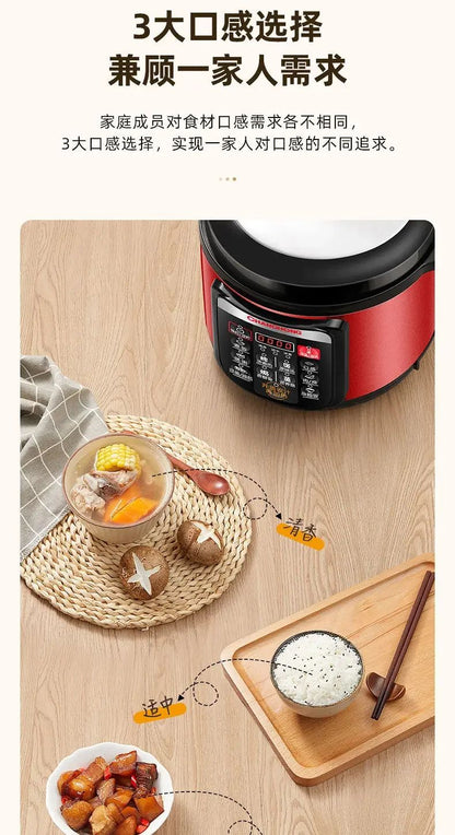 Panela de pressão elétrica para casa. Multifuncional. Panela elétrica de arroz. Panela de pressão elétrica de grande capacidade.