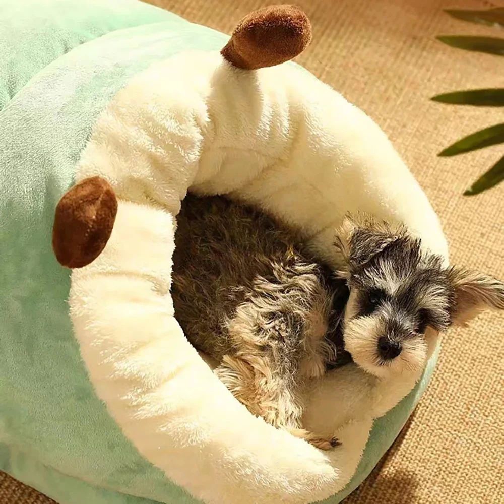 Cama Macia Winte Sofá Quente Pelúcia Casinha de Animais para Cães e Gatos Pequenos e Médios Ninho de Dormir Teddy Aconchegante Caverna para Filhotes Acessórios para Cães