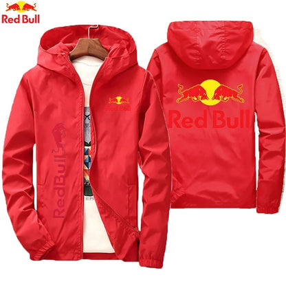 Red Bull's New Fashionable Sports Jacket with Comfortable Bicycle Fabric and Fashionable Zipper Outdoor Cycling Combination