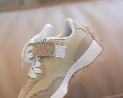 Children's Spring New Leather Upper Sneakers Kids Non-Slip Casual Shoes Boys Girls Soft Sole Students Tennis Toddler Sport Shoes