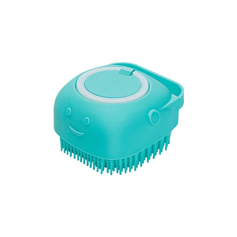 Escova de Banho para Cães Escova de Massagem para Animais de Estimação Dispensador de Shampoo Escova de Silicone Macio Cerdas de Borracha para Cães e Gatos Ferramenta de Banho e Higiene