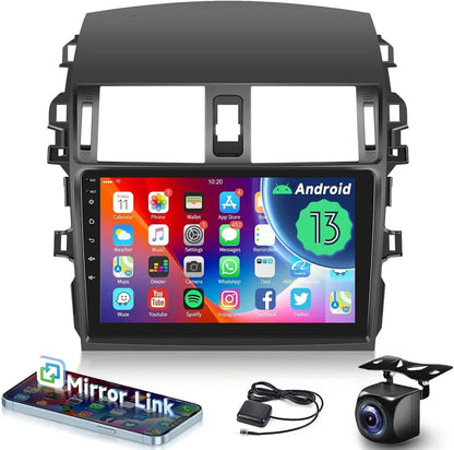 Central Multimídia Android 13.0 de 9 Polegadas 2GB+32GB para Toyota Corolla 2009-2013, GPS de Carro, Navegação, Rádio, Toca-Fitas, DSP e Carplay