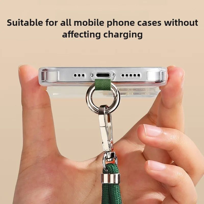 Crossbody Lanyard Necklace Strap Universal Mobile Phone Adjustment Long Hanging Rope with Clip Anti-Lost Lanyard