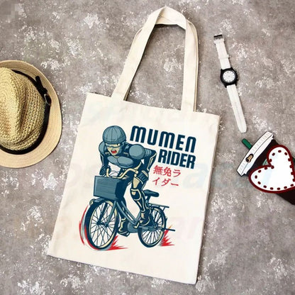 One Punch Man Shopping Bag Grocery Shopper Anime Genos Saitama Sensei Shopping Jute Bag Cotton Bag Jute